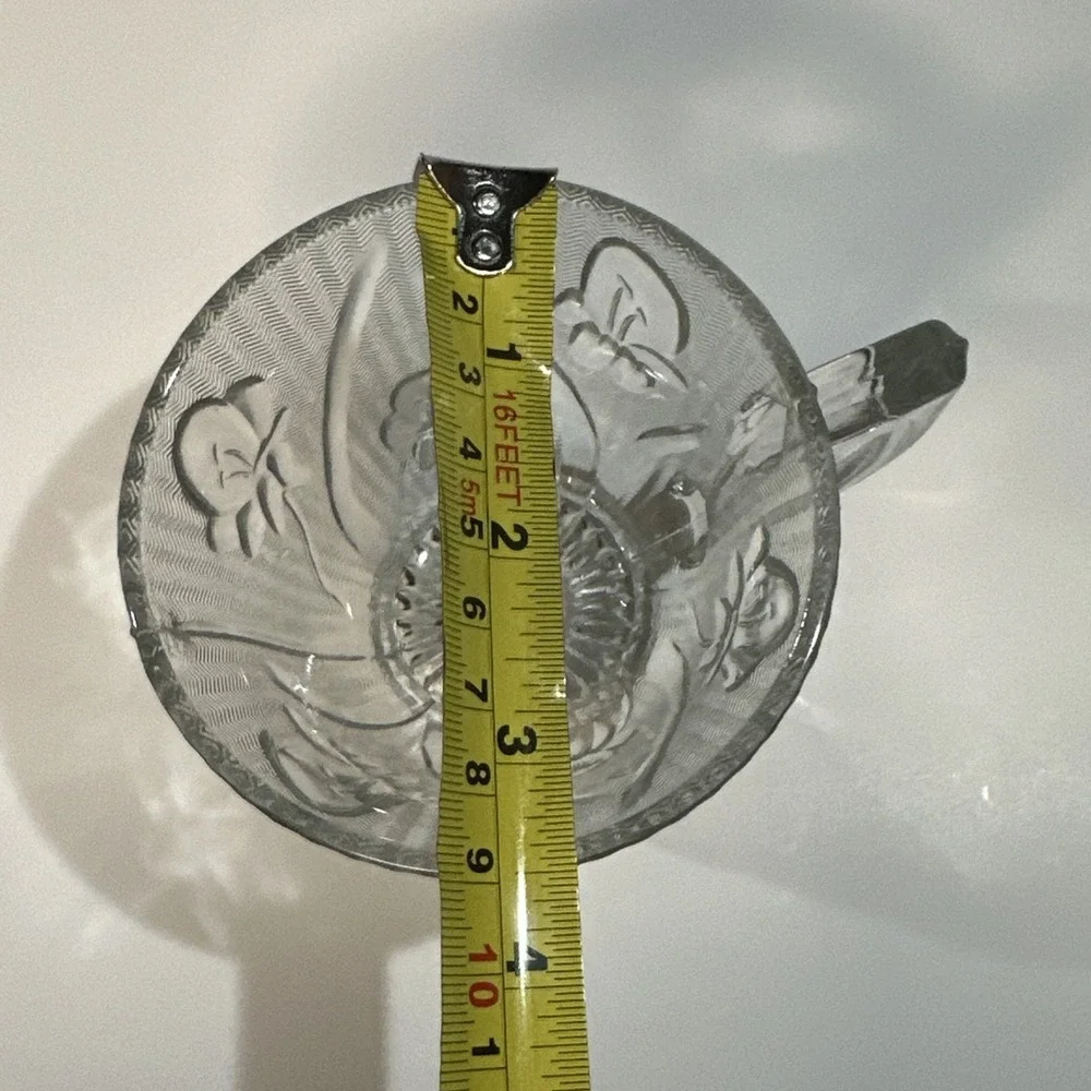 Vintage‎ Jeannette Iris & Herringbone Clear Glass Punch Cup Footed